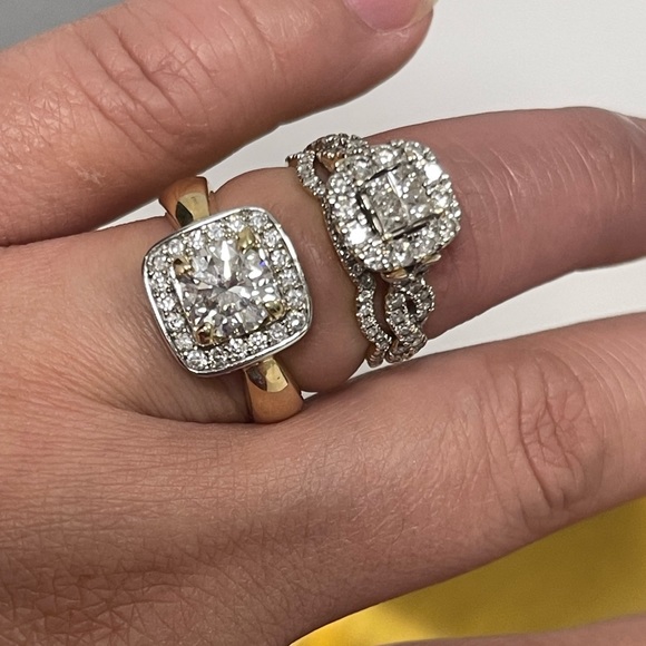 14k diamond bridal set - Picture 7 of 7